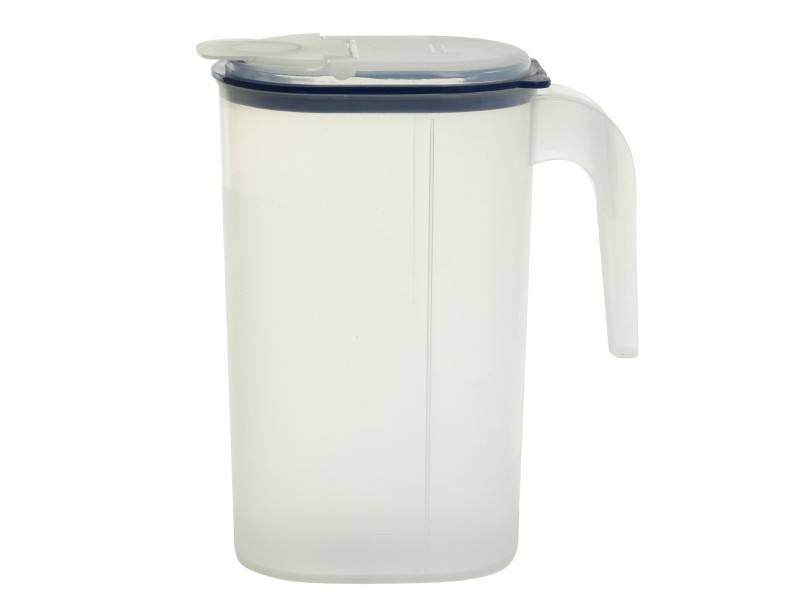 plast team Pichet, 1,5 litre, transparent/blanc
