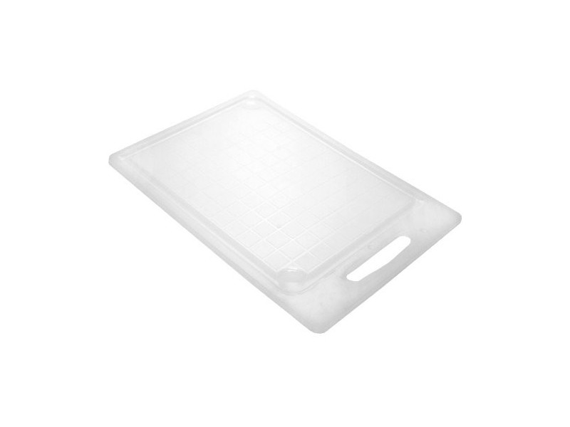 plast team Planche à découper avec rainure à jus, blanc