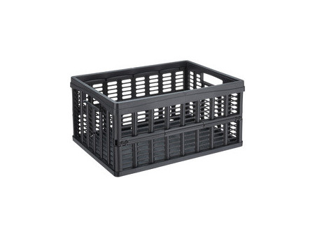 NHG Caisse de rangement pliante, PP, 32,5 litres, gris