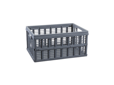 NHG Caisse de rangement pliante, PP, 32,5 litres, gris