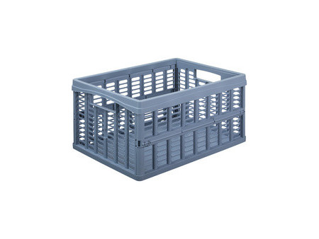 NHG Caisse de rangement pliante, PP, 32,5 litres, gris