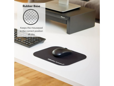 Fellowes Tapis de souris Microban, en néoprène, noir