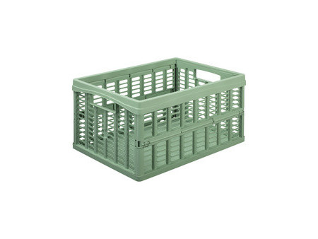 NHG Caisse de rangement pliante, PP, 32,5 litres, vert