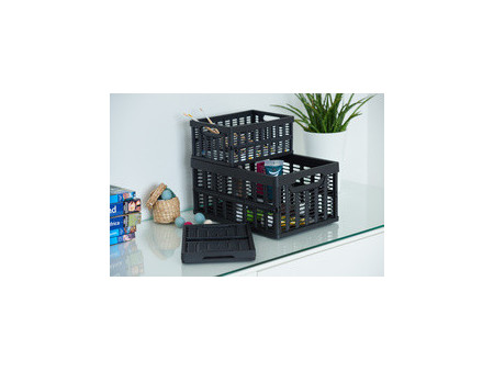 NHG Caisse de rangement pliante, PP, 32,5 litres, vert