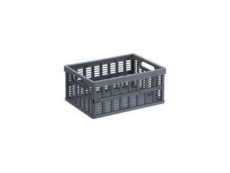 NHG Caisse de rangement pliante, PP, 3,5 litres, gris