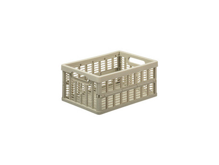 NHG Caisse de rangement pliante, PP, 3,5 litres, gris