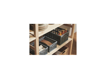 NHG Caisse de rangement pliante, PP, 3,5 litres, gris
