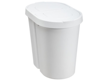 plast team Poubelle tri sélectif SEATTLE DUO, 2x25 L, blanc