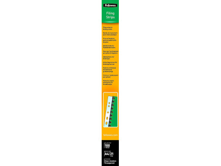 Fellowes bandes de classement pour reliure, transparent