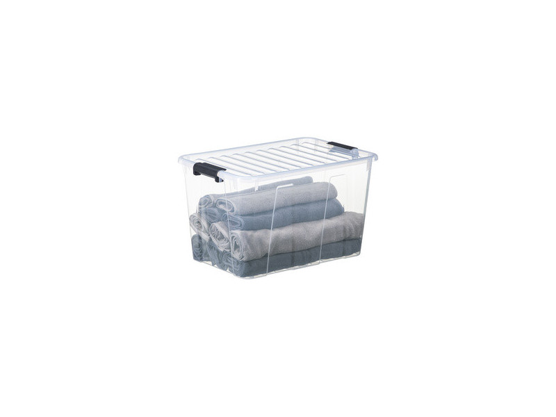 plast team Boîte de rangement HOME BOX, 52 l, transparent