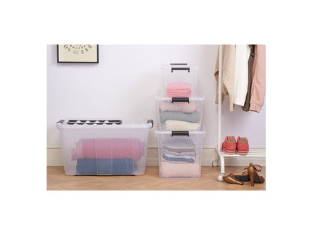plast team Boîte de rangement HOME BOX, 52 l, transparent
