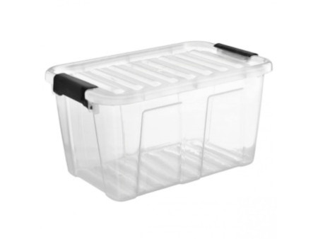 plast team Boîte de rangement HOME BOX, 30 L, transparent