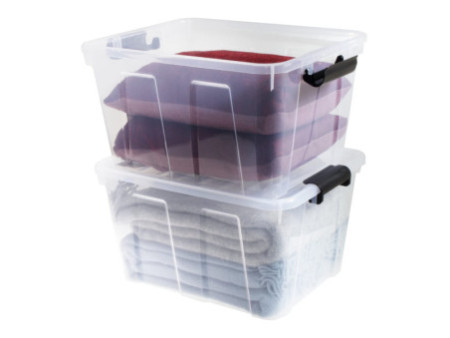 plast team Boîte de rangement HOME BOX, 30 L, transparent