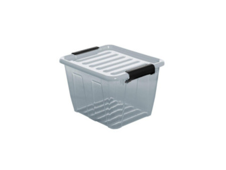 plast team Boîte de rangement HOME BOX, 3L, gris translucide