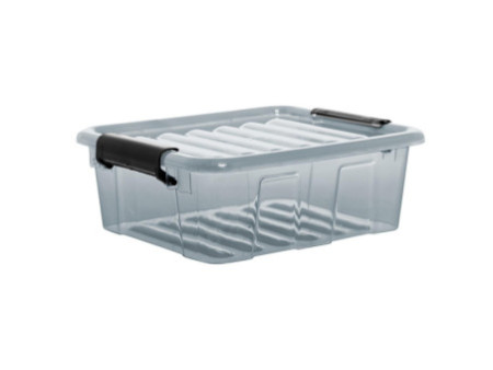 plast team Boîte de rangement HOME BOX, 2L, gris translucide