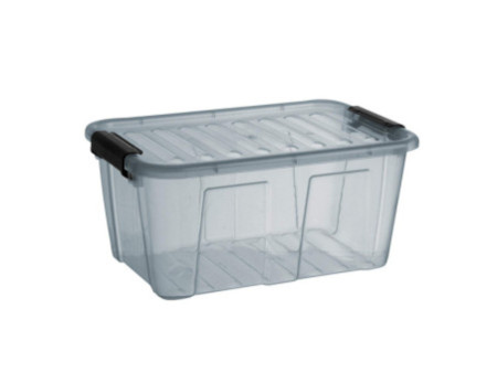 plast team Boîte de rangement HOME BOX, 8L, gris translucide