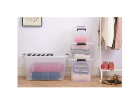 plast team Boîte de rangement HOME BOX, 40 L, gris
