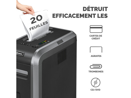 Fellowes destructeur de documents Powershred 125Ci,
