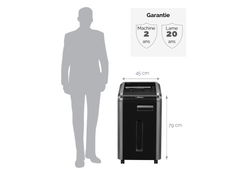 Fellowes Destr. de doc Powershred 225Ci, particule, suisse