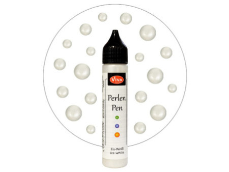 ViVA DECOR Stylo à perles, 28 ml, blanc glacé