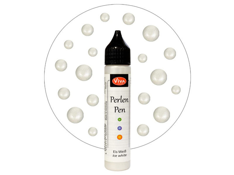 ViVA DECOR Stylo à perles, 28 ml, blanc glacé