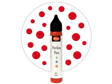 ViVA DECOR Stylo à perles, 28 ml, rouge