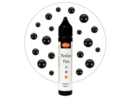 ViVA DECOR Stylo à perles, 28 ml, noir