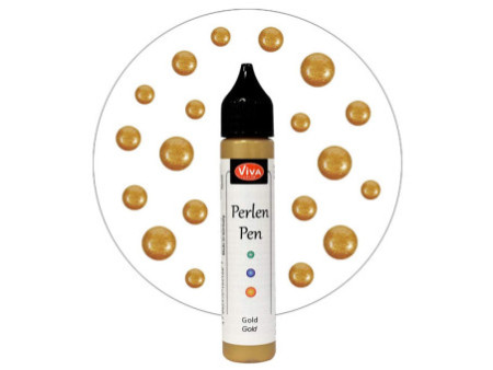 ViVA DECOR Stylo à perles, 28 ml, or