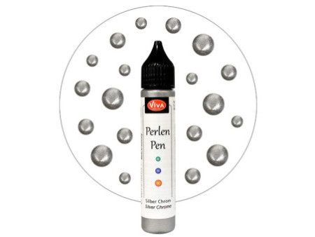 ViVA DECOR Stylo à perles, 28 ml, argent