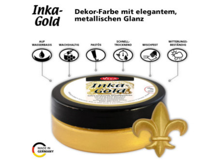 ViVA DECOR Cire Inka-Gold, 62,5 g, argent