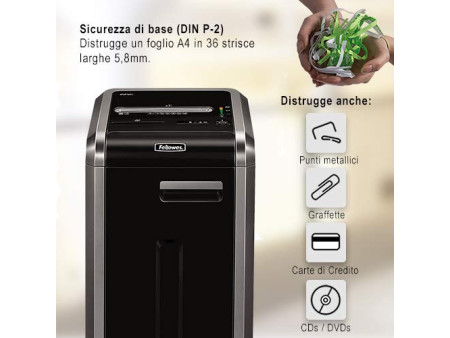 Fellowes Destructeur doc. Powershred 225I, bandes, fiche CH