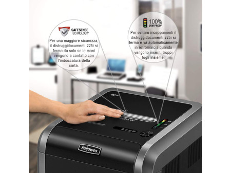 Fellowes Destructeur doc. Powershred 225I, bandes, fiche CH