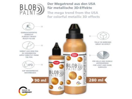 ViVA DECOR Blob Paint, 90 ml, or métallisé