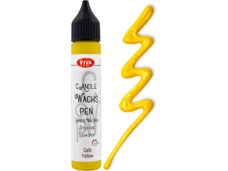ViVA DECOR Candle Wachs Pen, 28 ml, jaune