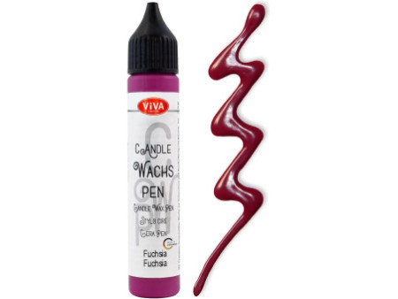 ViVA DECOR Candle Wachs Pen, 28 ml, fuchsia