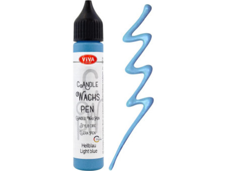 ViVA DECOR Candle Wachs Pen, 28 ml, bleu clair