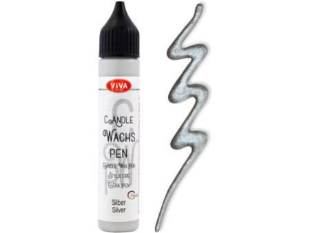 ViVA DECOR Candle Wachs Pen, 28 ml, argent
