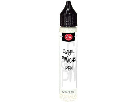 ViVA DECOR Candle Wachs Pen, 28 ml, paillettes d'or
