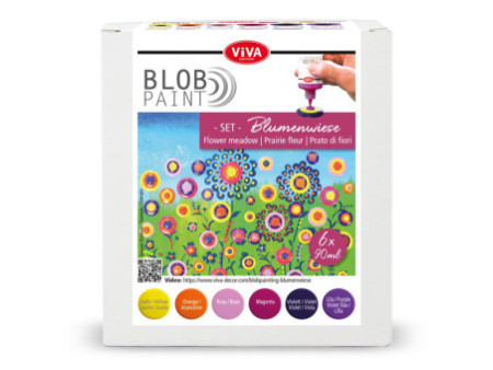 ViVA DECOR Set de peinture Blob Paint 'Prairie fleurie'