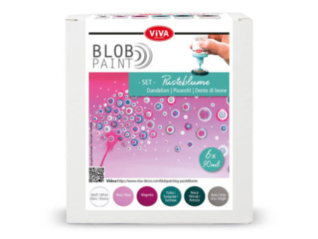 ViVA DECOR Set de peinture Blob Paint 'Pissenlit', 6 pièces