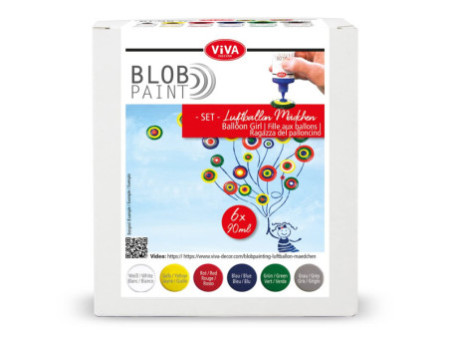 ViVA DECOR Set de peinture Blob Paint 'Fillette aux ballons'