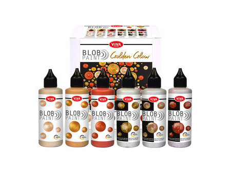 ViVA DECOR Set de peinture Blob Paint Golden Glow, 6 pièces