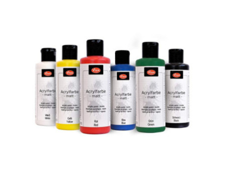 ViVA DECOR Set de peinture acrylique 'Basic Colors' 6 pièces