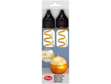 ViVA DECOR Candle Wachs Pen, 28 ml, set de 2, or