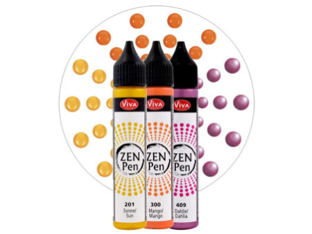 ViVA DECOR Stylo à perle Zen Pen 'Chaleur d'été', set de 3