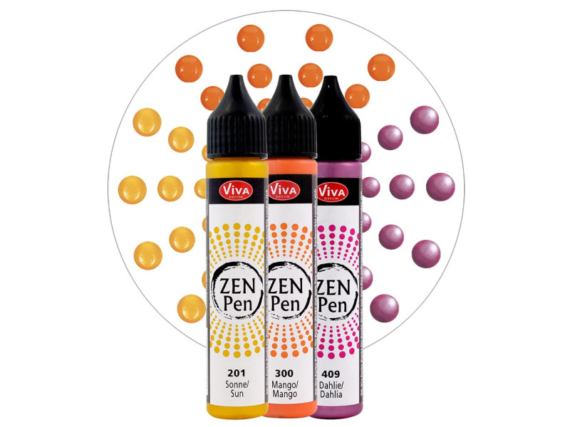 ViVA DECOR Stylo à perle Zen Pen 'Chaleur d'été', set de 3