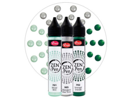 ViVA DECOR Stylo à perle Zen Pen 'Couleur du milieu',set de3