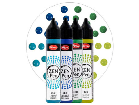 ViVA DECOR Stylo à perle Zen Pen Force de la nature set de 4