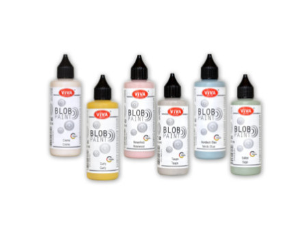 ViVA DECOR Peinture Blob Paint 'Modern Pastel', 6 pièces