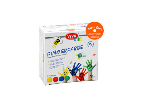 ViVA DECOR Peinture au doigt 'ViVA KIDS', set de 4 Basic